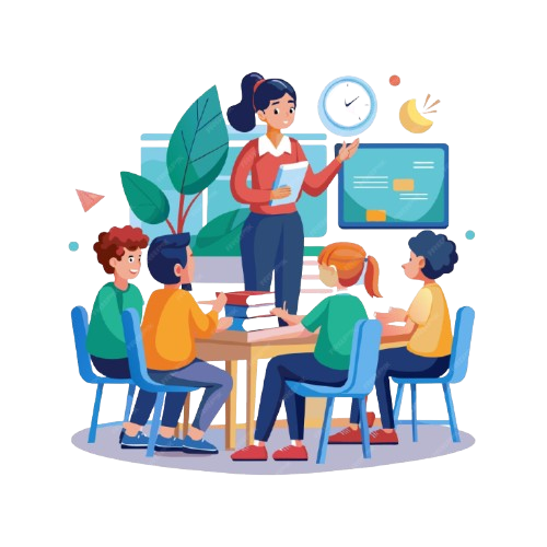 Students learning with expert teachers